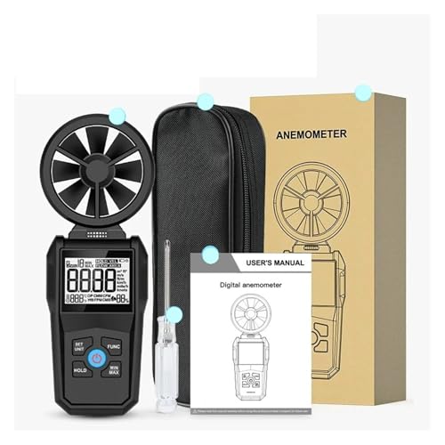 Anemómetros, Anemómetro digital portátil de velocidad del viento, medidor de velocidad del viento, LCD portátil, comprobador de velocidad del aire, viento