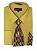 Milano Moda Men's Long Sleeve Dress Shirt with Matching Tie and Handkie SG21A-Gold-16-16 1/2-34-35