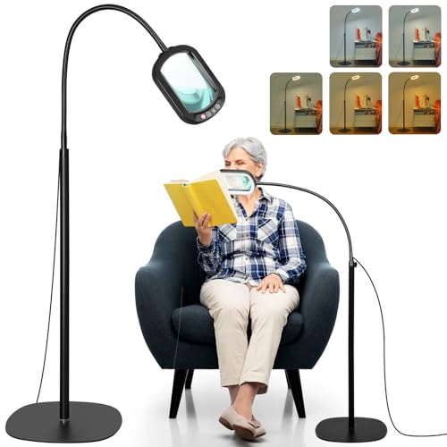 Lampadaire grossissant LED salon de beauté et lecture au canapé