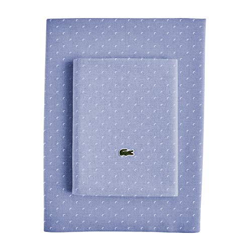 Lacoste Advantage Easy Care 4-Piece Sheet Set, King, Golf Slate Blue