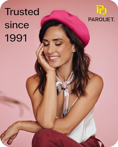 Image of Parquet Solid Color French Beret Hat. Classic French, Casual and Chic Lightweight Cap for Women