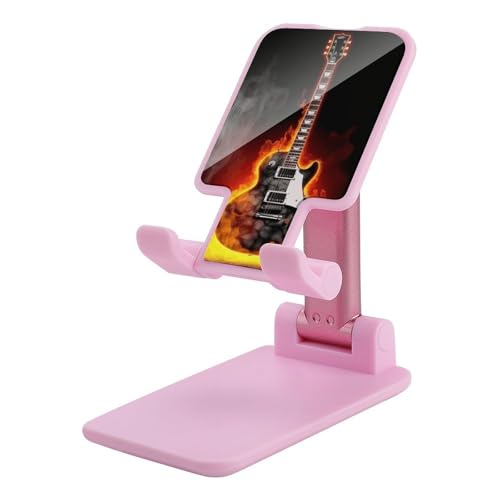 Support de téléphone portable pliable et réglable au style guitare brûlée rock