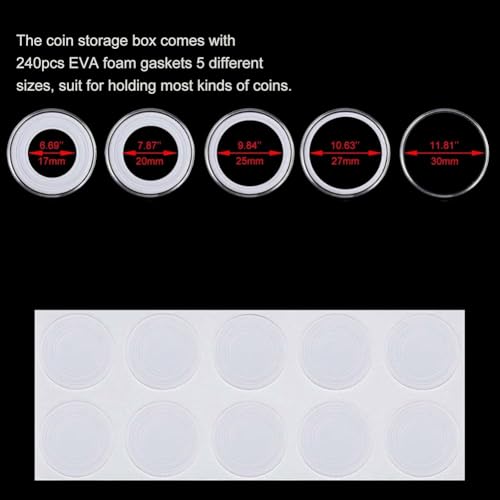 Capsules pour pièces de monnaie 30mm anti-choc avec inserts