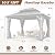 10'x12' Wood Gazebo, Outdoor Hardtop Gazebo with Wood Posts and Galvanized Steel Doule Roof, Wooden Frame Gazebos with Netting and Curtains for Patio, Backyard, Deck