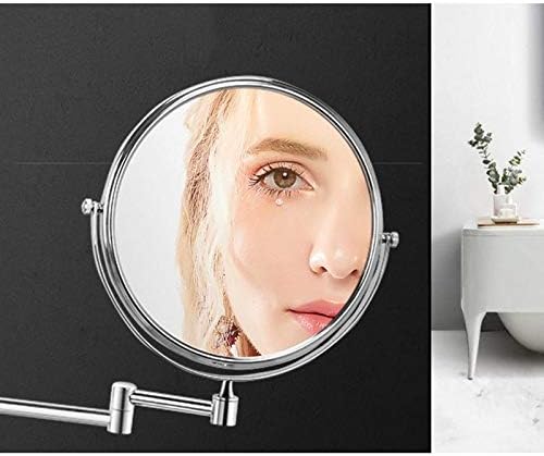 Stainless Steel Punch-Free Bathroom Mirror Makeup Vanity Shave Mirror Wall Suction Folding Arm Extend Round Bath Accessories image 5