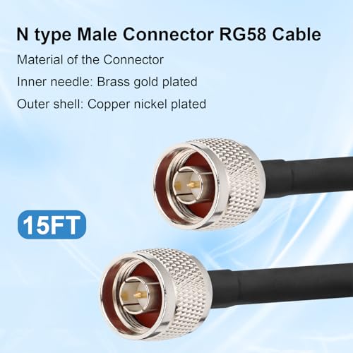 Câble coaxial N mâle vers N mâle 4,5 m type N RG58 - 2