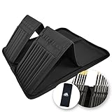 Paint Brush Holder - Organizer for 15 Long Handle Brushes - Storage for Acrylic, Oil & Watercolor Art Paintbrushes - Artists' Quality Supplies by MyArtscape™ (Black)