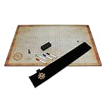 ENHANCE Deluxe RPG Grid Mat - DND Map (24x36in) with Premium Rubber, Non-Slip Grip, No Creasing - Dry Erase DND Mat Set for Masters and Starters, Erasable Parchment with Travel Pouch, Marker Set
