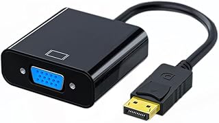 DisplayPort DP to VGA Adapter, Gold-Plated DP to VGA (Male to Female) For PC, Laptop, Monitor and Projectoretc.