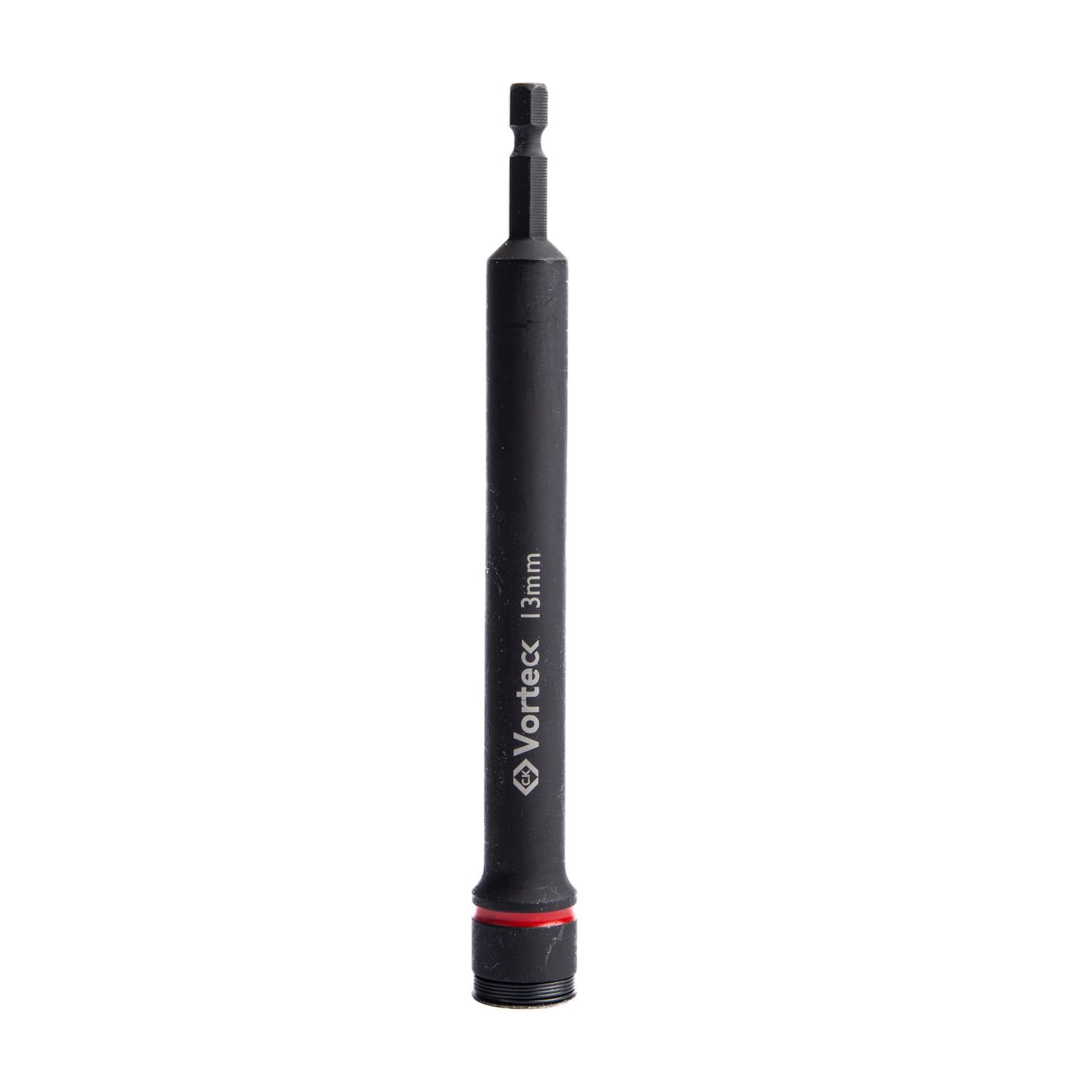 C.K Tools Vorteck Extra Deep 13mm Nut and Bolt Driver, 152mm Long Reach with 100mm Pass Through Depth, 1/4 Inch Hex Quick Lock Shank, 50BV30 Steel Impact Compatible for Cable Trays CK T4530 13