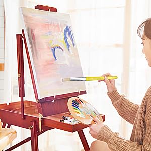 JCF Kids Paint Brushes,4 PCS Painting Brushes Set Flat Tip with Plastic Handle and Hog Bristles Painting Brushes,Multi Color Paint Brushes for Kids Beginners Art Supplies 4 JCF Kids Paint Brushes,4 PCS Painting Brushes Set Flat Tip with Plastic Handle and Hog Bristles Painting Brushes,Multi Color Paint Brushes for Kids Beginners Art Supplies - Image 4