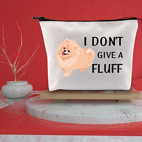 PWHAOO Pomeranian Dog Zipper Pouch Bag I Don’t Give A Fluff Cosmetic Bag Pomeranian Lover Gifts (GIVE A FLUFF B)3