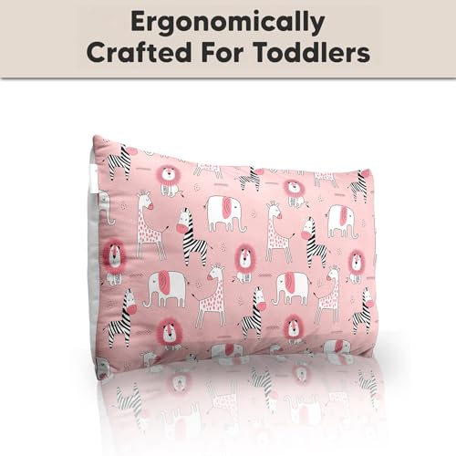 Image of Personalised Premium Baby Pillow - Super Soft Cotton Cushion for Kids (1 Month-5 Years), Cute Cartoon & Animal Prints, Neck Support, Head Shaping Pillow for Baby Sleep & Bedtime Comfort