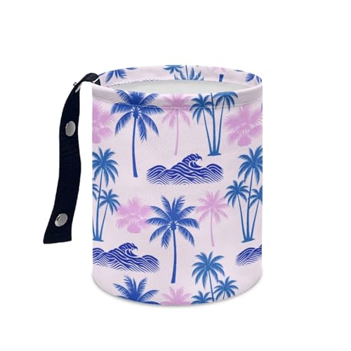 Image of Palm Tree Car Trash Can Portable Dustbin Bin Waste Basket Car Accessories Interior for Front Seat, Back Seat, Floor, Headrest