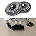 2 Pcs Wheelchair Tire Wheelset, 7 Inch Wheelchair Front Wheel Replacement Parts, Solid Tire Accessories, Low-Noise Anti-Slip