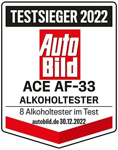 ACE AF-33 Alkotester - der #1 Alkoholtester laut AUTO BILD (Vergleich 2022/23) - polizeigenauer Alkohol-/Promilletester – Bild 3