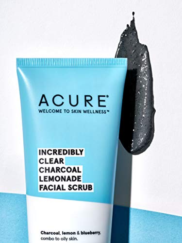 ACURE-Incredibly-Clear-Charcoal-Lemonade-Facial-Scrub-100-Vegan-For-Oily-to-Normal-Acne-Prone-Skin-Charcoal-Lemon-Blueberry-Exfoliates-Detoxifies-4-Fl-Oz-Packaging-May-Vary ACURE Incredibly Clear Charcoal Lemonade Facial Scrub -Deep Face Wash Cleansing, Gentle Exfoliates & Detoxifies with Charcoal Scrub, Lemon & Blueberry -For Oily to Normal & Acne Prone Skin, 4 Fl Oz