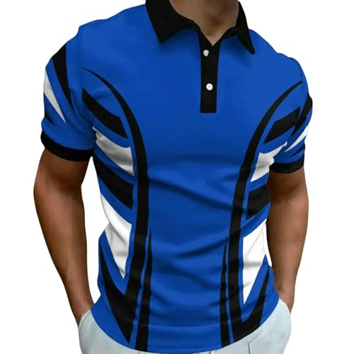 OWYALQ Men's T-Shirt Men Shirt Summer Casual Short Sleeve Button Top Street Sport Style Oversize Clothing Golf Sweaters-plc04c2025062a2-2xl