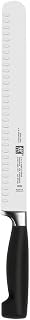 ZWILLING Four Star 10-inch Razor-Sharp German Hollow Edge Slicing Knife, Made in Company-Owned German Factory with Special Formula Steel perfected for almost 300 Years, Dishwasher Safe