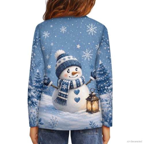 Image of Renewold Boys Girls Tees Kids T-Shirt Long Sleeve Crewneck T Shirts Casual Athletic Tops Clothing for Home School Travel