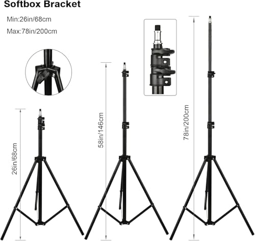 Tiandirenhe Softbox LED Kit, con 85W 2800K-5700K Luz LED de Temperatura de Bicolor, Softbox de 50x70cm, Control Remoto, Kit de Iluminación para Equipo de Estudio Fotográfico (3-Piece Set) - imagen 4