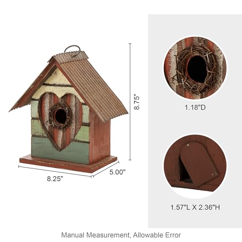 Nichoir en bois robuste contre les intempéries pour petits oiseaux