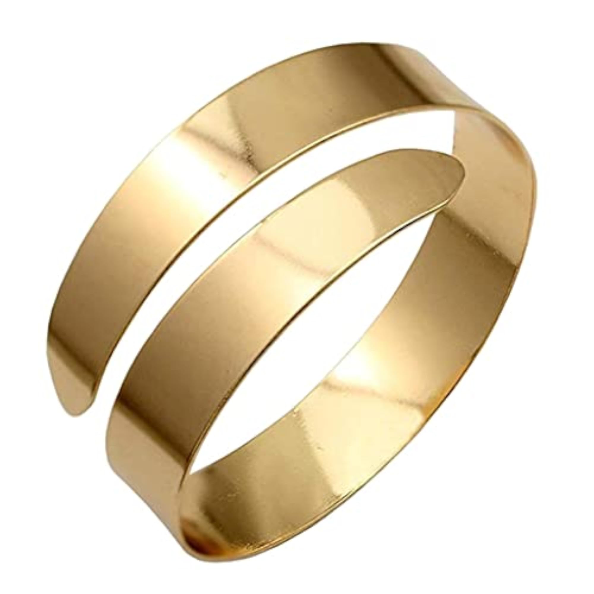 Fashion Punk Swirl Upper Arm Cuff Bracelet, Gold