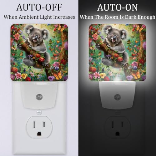 Lámpara de noche LED Tropical Koala Flowers miniatura 2