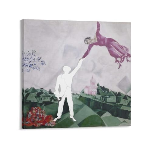 Marc Chagall affiche de peinture decorative suspendre chambre 60x60cm