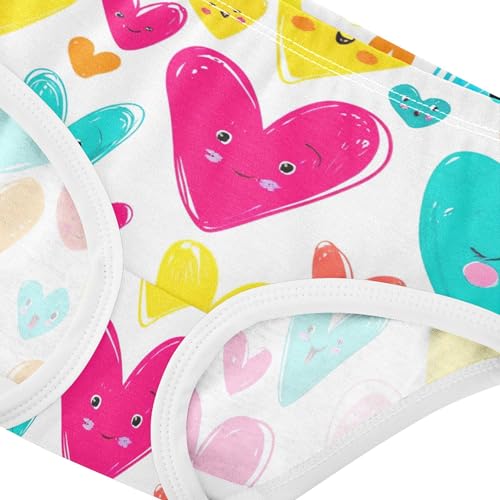 Colorful Cartoon Hearts Faces Toddler Underwear Floral 2t Cotton Cute Panties Girl Fancy Kids Undies Briefs4