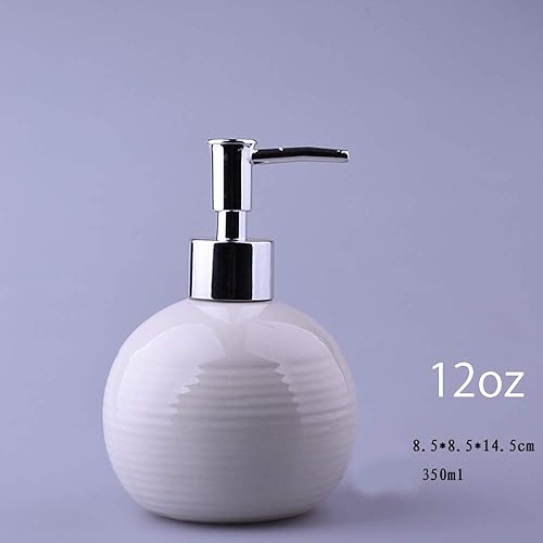 Miniatura 2 de 123Arts Dispensador de jabón retro de cerámica con bomba botella de jabón botella de loción