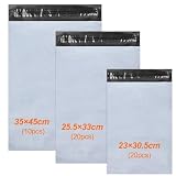 Ravytha Enveloppe Plastique Expedition M 20 Pcs, L 20 Pcs, XL 10 Pcs, Emballage Colis Vetement, Pochette Envoie, Autoadhésive Sachet Colis, Opaques Sac, pour Textiles et Boîtes a Chaussures
