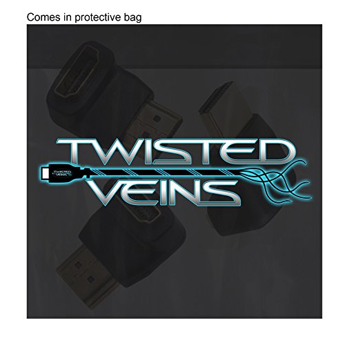 Twisted Veins Hdmi 90 & 270 Degree, 4-Pack, Right Angle Adapters/Connectors, Supports Hdmi 2.0B 4K 60Hz Hdr #TOP5