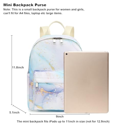Image of Marble Mini Backpack Women Girls, Small Backpack Purse for Adults Teens Kids School Travel