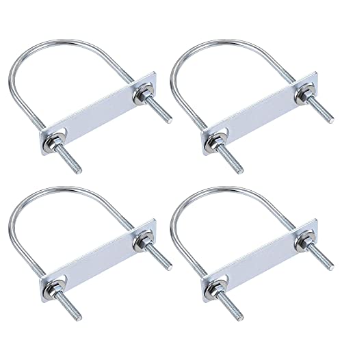 Boulon en U rond M6 x 70mm en acier avec écrous et rondelles uxcell