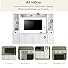 Brabrety Minimalist Entertainment Wall Unit Set with Bridge for TVs Up to 75'', Ample Storage Space TV Stand with Adjustable Shelves, Modernist Large Media Console for Living Room (White#031)