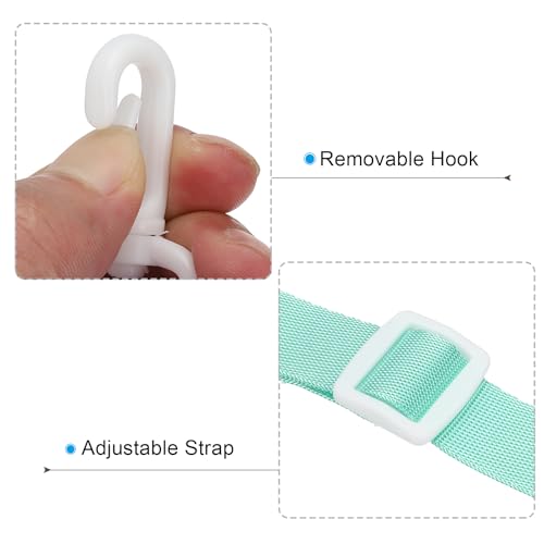 Image of PATIKIL 125cm x 2cm Replacement Shoulder Strap, 5 Pack Adjustable Swivel Clip Hook Buckle Slide Crossbody Bag Belt for Water Bottle Carrier Sling Bag, Green