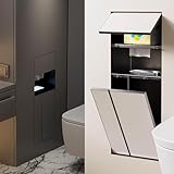 Toilettenpapierhalter Unterputz Schwarze, Fliesbare Duschnische für Die Duschwand, Einbau Eines Versenkten Toilettenpapierspenders mit Abfalleimer und Bürste