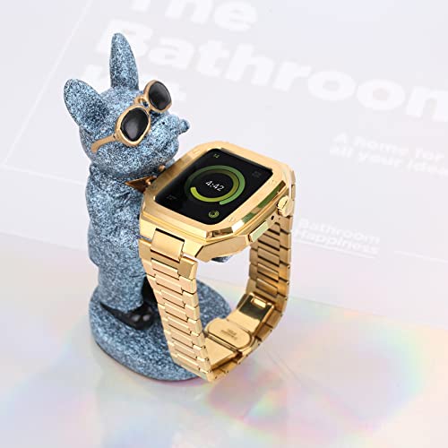Kit de modification Apple Watch 45mm finition luxe en acier inoxydable brossé