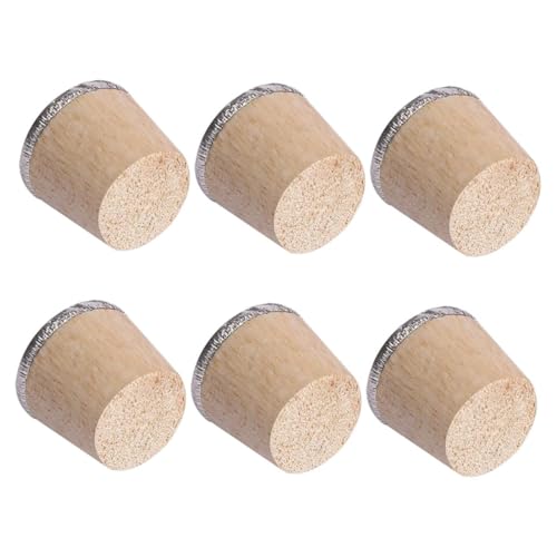KICHOUSE 6 Tapones de Madera para Botellas de Agua Caliente, Tapones para Tetera Aislantes, Tamaño Pequeño, Accesorios para Hervidor y Bolsas Térmicas, Uso Doméstico Viaje