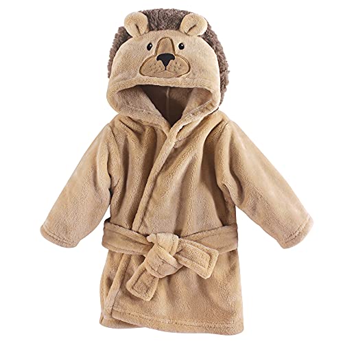 Hudson Baby Baby Plush Pool and Beach Robe Cover-ups, Lion, 6-12 Months