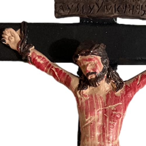 MERIGLARE Estatueta de Jesus Crucifixo para Decoração de Quintal e Sala