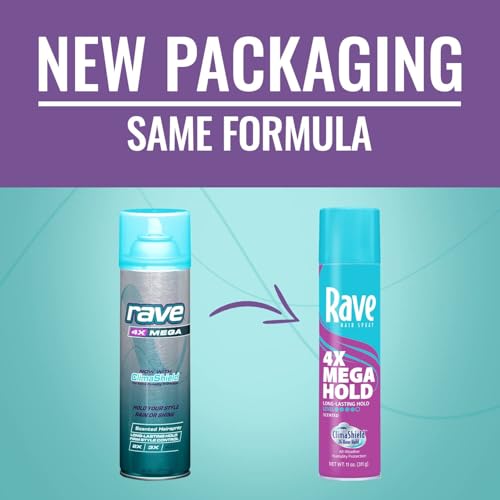 Rave Spray Fijador Cabello 4 Piezas Resistente Larga Duración miniatura 2