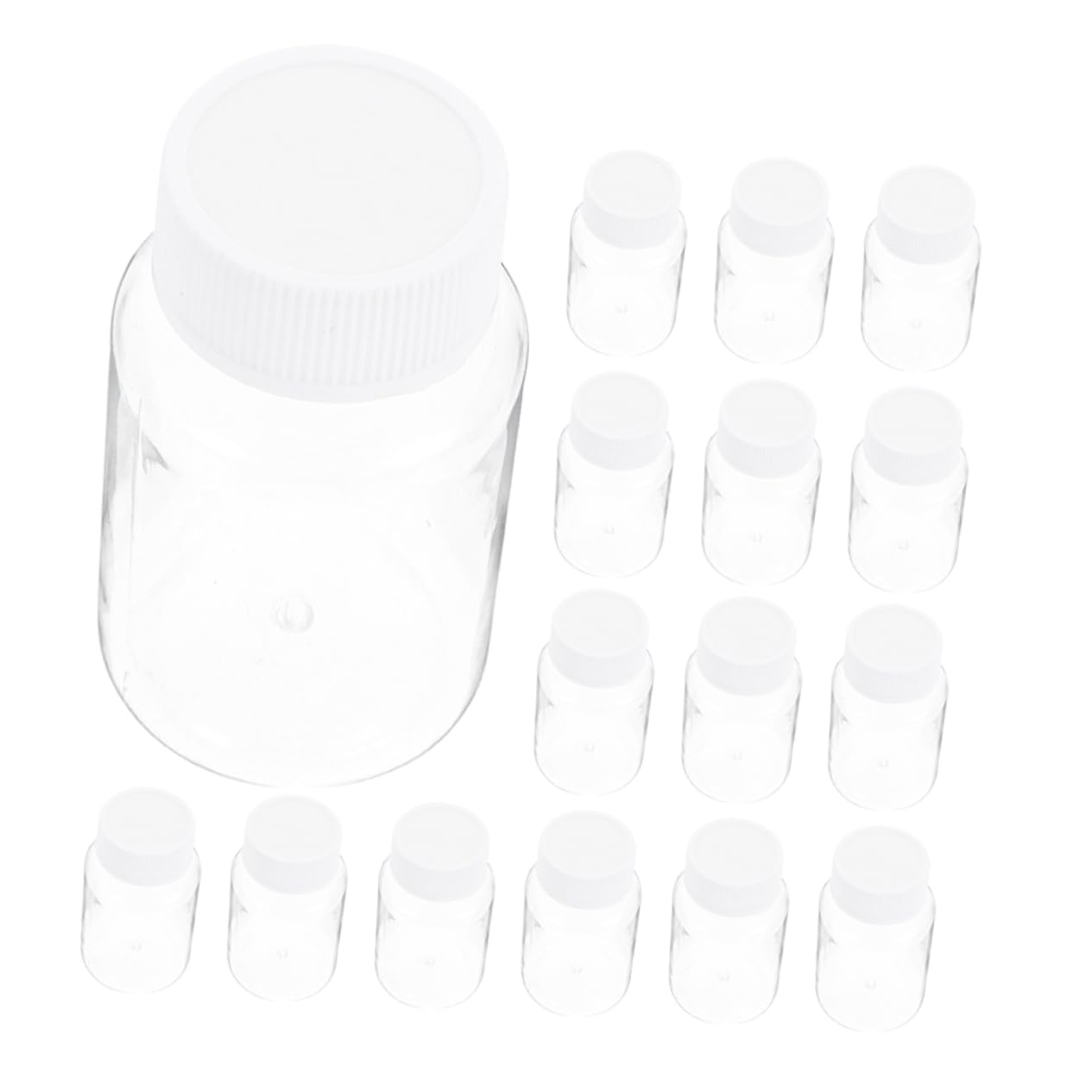 Gogogmee Travel-Friendly Medicine Bottles 25pcs Sample Bottles Screw Caps Plastic Containers for Liquids Compact Storage for Capsules