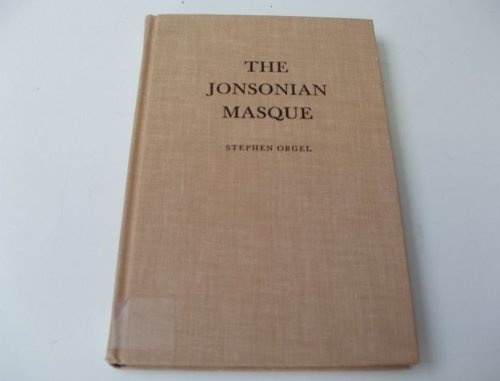 The Jonsonian Masque B0007HF3GM Book Cover