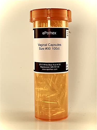 EPOTHEX Vaginal Capsule Suppositories - 100ct - Empty Non-Seperated- Great for Boric Acid and Vaginal Probiotics
