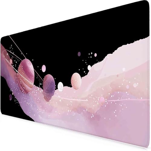 Tapis de souris rose XXL 600x300mm planète gaming antidérapant s4137