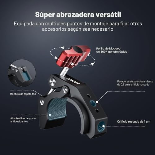 Soporte de Abrazadera NEEWER ST81 para Grabar Vlogs y Vídeos en Estudios Creativos 2