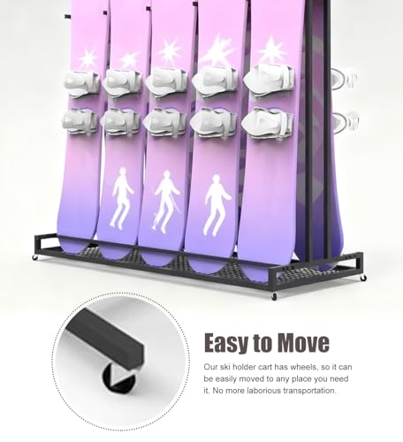 Support de rangement pour ski intérieur pour optimiser l'espace du garage