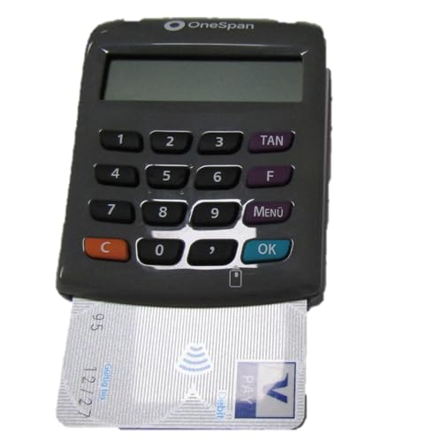 OneSpan Vasco Digipass 836, TAN Generator für Online-Banking, chipTAN Comfort, manuell und Sm@rtTAN Optic, LCD Display, Kompatibel mit Sparkassen und VR-Banken